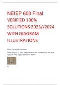 NEIEP 600 Final  VERIFIED 100%  SOLUTIONS 2023//2024 WITH DIAGRAM  ILLUSTRATIONS