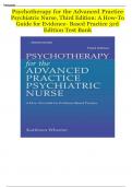 Psychotherapy for the advanced practice psychiatric nurse third edition a how to guide for evidence based practice 3rd edi...