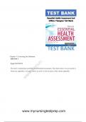 Essential Health Assessment 2nd Edition Thompson Test Bank Chapter 14. Assessing the Abdomen
