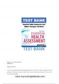 Essential Health Assessment 2nd Edition Thompson Test Bank Chapter 10. Assessing the Ears
