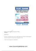 Essential Health Assessment 2nd Edition Thompson Test Bank Chapter 6. General Survey and Assessing Vital Signs