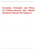 Economics Principles and Policy, 13e William Baumol, Alan  Blinder (Solutions Manual, 100% Original Verified, A+ Grade)