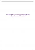 Texas LP Gas Examination Study Guide Questions and Answers