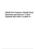 NRNP 6552 Final Questions With 100% Correct Answers Latest 2023-2024 (Score A+)
