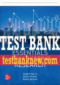 Test Bank For Essentials of Marketing Research, 6th Edition All Chapters - 9781265217181