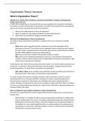 Summary articles Organization Theory