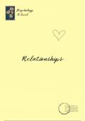AQA Psychology cute summary notes - Relationships
