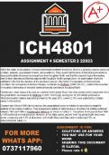 ICH4801 ASSIGNMENT 4 SEMESTER 2 (ANSWERS)