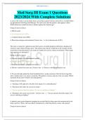 Med Surg III Exam 1 Questions 2023/2024 With Complete Solutions