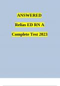 (answered)Relias ED RN A, Complete Test 2023.