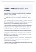 AIPMM CPM Exam Questions and Answers