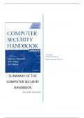 Summary of chapter 43 of the Computer Security Handbook -  Cybersecurity 
