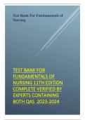 TEST BANK FOR FUNDAMENTALS OF NURSING 11TH EDITION COMPLETE VERIFIED BY EXPERTS CONTAINING BOTH QAS 2023-2024.pdf