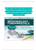 TEST BANK FOR MICROBIOLOGY FUNDAMENTALS A CLINICAL APPROACH 4TH EDITION MARJORIE KELLY COWAN HEIDI SMITH WITH ALL CHAPTER 1-22 QUESTIONS AND CORRECT ANSWERS 100% COMPLETE SOLUTION