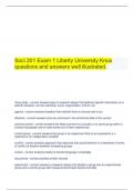  Soci 201 Exam 1 Liberty University Knox questions and answers well illustrated.