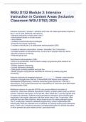 WGU D152 Module 3: Intensive Instruction in Content Areas (Inclusive Classroom WGU D152) 2024