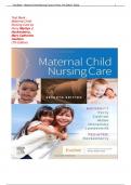 TEST BANK For Maternal Child Nursing Care 7th Edition by Shannon E. Perry, Marilyn J. Hockenberry, Mary Catherine Cashion WITH VERIFIED QUESTIONS AND 100%CORRECT ANSWERS  GRADED A+