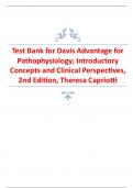 Test Bank for Davis Advantage for Pathophysiology; Introductory Concepts and Clinical Perspectives, 2nd Edition, Theresa Capriotti.pdf