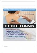 Test Bank Bates’ Guide To Physical Examination and History Taking 13th Edition||ISBN NO;10, 1496398173||ISBN NO;13, 978-1496398178||All Chapters||Complete Guide 2023