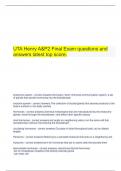  UTA Henry A&P2 Final Exam questions and answers latest top score.