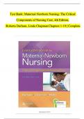 Davis Advantage for Maternal-Newborn Nursing Critical Components of Nursing Care 4th Edition Connie Durham, Roberta Chapman, Linda Miller Test Bank Chapters 1-19 | Complete Guide Newest