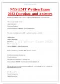 NYS EMT Written Exam 2023 Questions and Answers