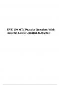 EVE 100 Practice Questions With Answers Updated 2023/2024 (Graded 100%)