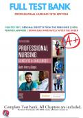 Test Bank For Professional Nursing 10th Edition by Beth Black | 9780323776653 | 2023-2024 | Chapter 1-16 | All Chapters with Answers and Rationals