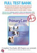 Test Bank for Primary Care: The Art and Science of Advanced Practice Nursing and Interprofessional Approach 6th Edition by Lynne M Dunphy, Jill E Winland-Brown, Brian O Porter, Debera J Thomas | 9781719644655 | 2023-2024 | Chapter 1-88 |All Chapters with 