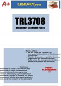 TRL3708 Assignment 6 (DETAILED ANSWERS) Semester 2 2023