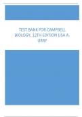Test Bank For Campbell Biology, 12th Edition Lisa A. Urry 2023 All Chapters