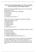 NSG 533 Advanced Pharmacology Test 1 Week 4 Chapters 38, 40, 41 Questions With Complete Solutions