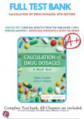 Calculation of Drug Dosages 10th, 11th, 12th Edition Ogden Test bank