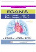 NEW TEST BANK FOR EGAN’S FUNDAMENTALS OF RESPIRATORY CARE 11TH EDITION BY KACMAREK; AL HEUER 