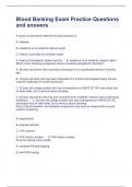 Blood Banking Exam Practice Questions and answers