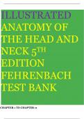ILLUSTRATED ANATOMY OF THE HEAD AND NECK 5TH EDITION FEHRENBACH TESTBANK