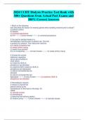2024 CCHT Dialysis Practice Test Bank with  500+ Questions from Actual Past Exams and  100% Correct Answers