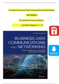 TEST BANK For Business Data Communications and Networking, 14th Edition, By FitzGerald, Dennis, Durcikova, All Chapters 1 - 12, Complete Newest Version