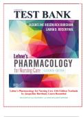 Lehne's Pharmacology for Nursing Care 11th Edition Testbank by Jacqueline Burchum, Laura Rosenthal INCLUSIVE OF ALL CHAPTERS 1-110 WITH EXPLAINED ANSWERS