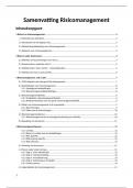 Complete samenvatting van H1 t/m 7 van Risicomanagement