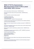 WGU C718 Pre-Assessment: Microeconomics Exam PJKO (Latest 2023-2024) 100% Correct 
