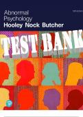 TEST BANK for Abnormal Psychology 18th Edition by Jill M. Hooley; Matthew K. Nock; James N. Butcher. ISBN 9780135191033.