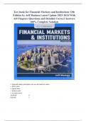 Test bank for Financial Markets and Institutions 12th Edition by Jeff Madura Latest Update 2023-2024 With All Chapters Questions and Detailed Correct Answers 100% Complete Solution