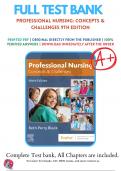 Test Bank For Professional Nursing-Concepts and Challenges, 9th Edition (Black, 2020), Chapter 1-15 All Chapters