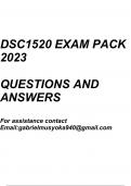 Quantitative Modelling I(DSC1520 Exam pack 2023)