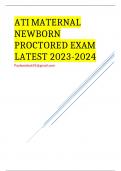 ATI MATERNAL NEWBORN PROCTORED EXAM LATEST 2023-2024 latest update