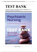 Test Bank For Test Bank For Psychiatric Nursing 7th Edition Contemporary Practice by Mary Ann Boyd; Rebecca Luebbert