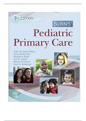 Burns' Pediatric Primary Care 7th Edition Test Bank-COMPLETE CORRECT TEST BANK-GRADED A SOLUTIONS