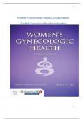 TEST BANK WOMEN'S GYNECOLOGIC HEALTH 3RD EDITION BY ,by Kerri Durnell  Schuiling , Frances E. Likis |contains  answer key at the end of chapter||latest edition  2024