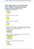 NUR 1460C FINAL EXAM  FALL-SPRING TERM Florida State College at Jacksonville (FSCJ)